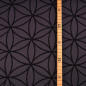 Preview: Bio-Jacquard Baumwolle Blume des Lebens schwarz (GOTS) - Stoffonkel | Meterware